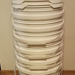 6 pc 3 1/2 Gallon Food Grade Buckets w/lids