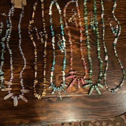 Handmade Gem And Stone Necklace/earring Sets