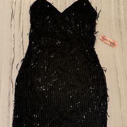 Shiny Black Dress