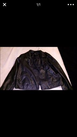 Black leather jacket
