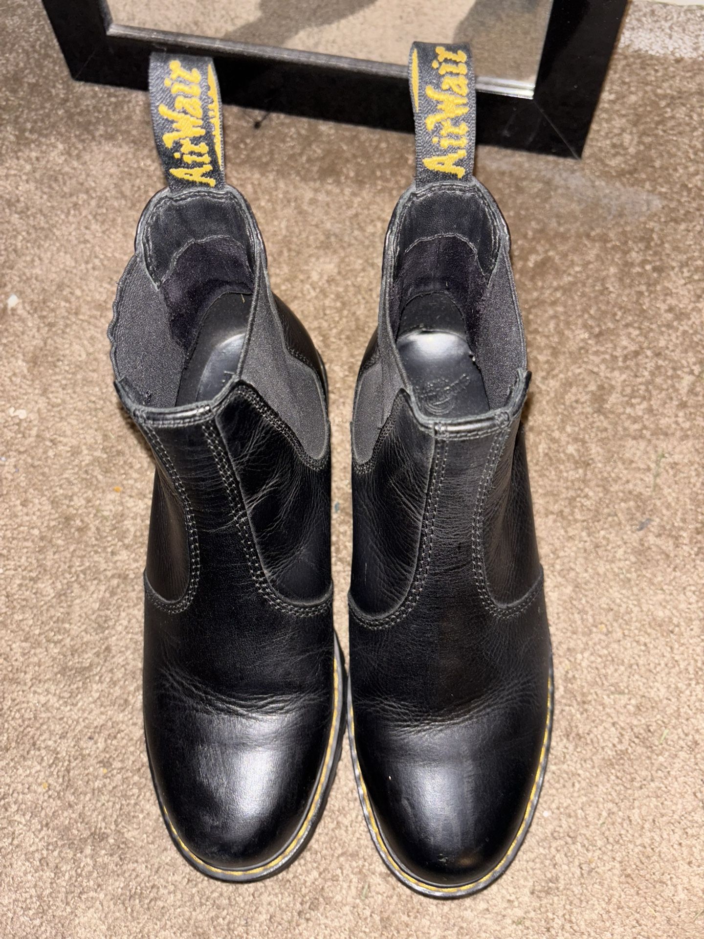 Dr. Martens ROMETTY WYOMING LEATHER PLATFORM CHELSEA BOOTS