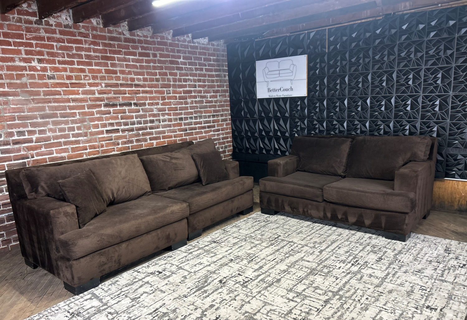 Free Delivery American Furniture brown couch/sofa + loveseat