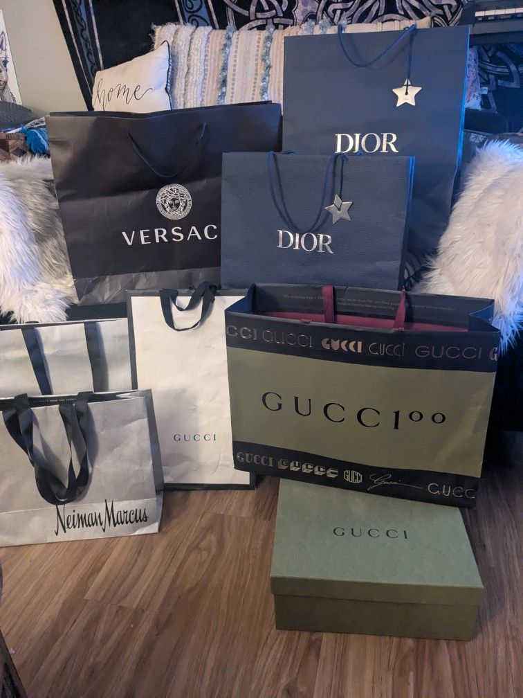 Shopping Bags Bundle Dior Gucci Versace Neiman Marcus Sephora