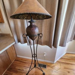 African  Designed Brass Lamp