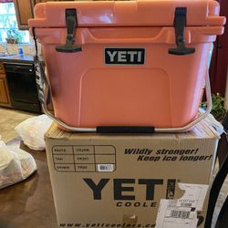 I Have A Brand New Yeti Coral Color Roadie 20 in the box brand new unused, this is a limited edition color coral, it is absolutely beautiful. 