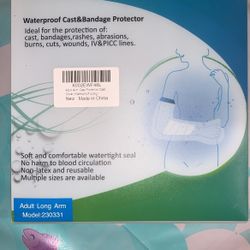 Cast / Bandage Cover For Showers , Adult Long arm 