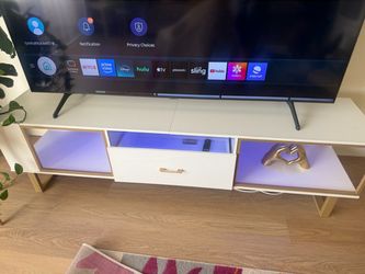 White & Gold LED TV Stand / Entertainment Center