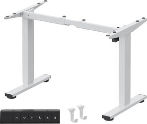 FLEXISPOT EN1 Height Adjustable Standing Desk Frame, White Memory Controller, Electric Sit Stand Desk Base, Home and Office, Frame Only