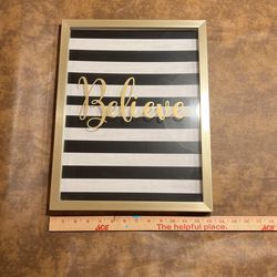 framed glass sign