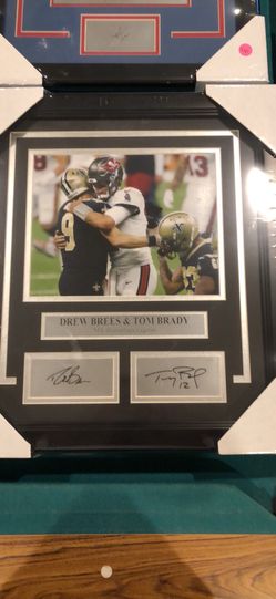 Tom Brady And Drew Brees Framed Photo