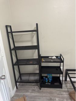 Shelves and table