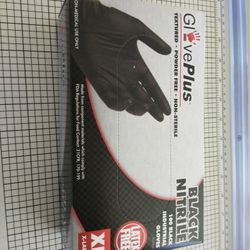 Nitrile Gloves 1 Box Of XL Black Gloves