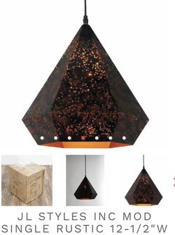 Copper And Black Pendant Light Fixture