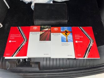 Owners manual for 2022 Toyota 4Runner w/case