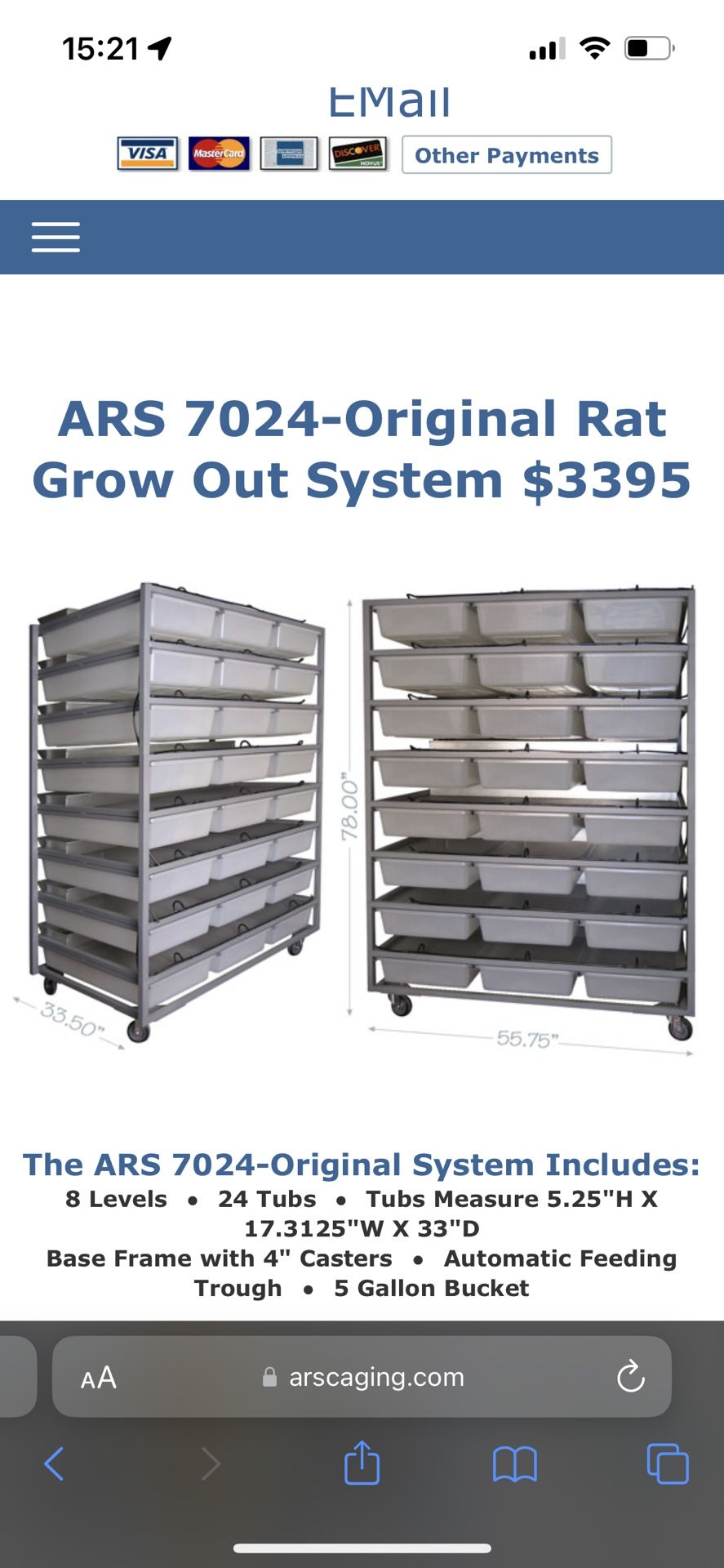 Rodent Breeding Rack By ARS caging