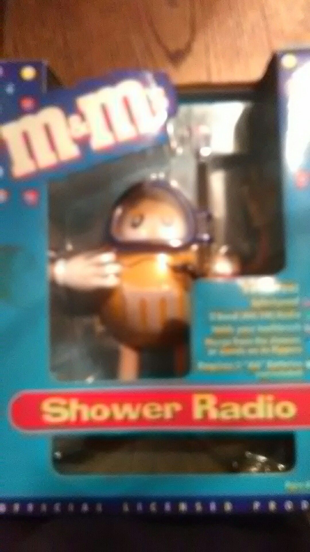 Vintage M&M shower radio