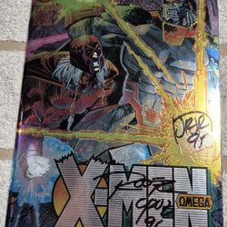 X-MEN: OMEGA SIGNED x3 CRUZ LOBDELL ROMITA JR MARVEL COMICS NM CHROMIUM DLX 1995