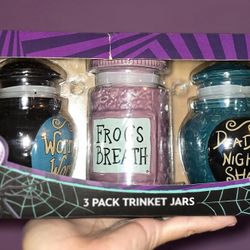 Brand New! Disney The Nightmare Before Christmas 3-Piece Trinket Jar Set 💜