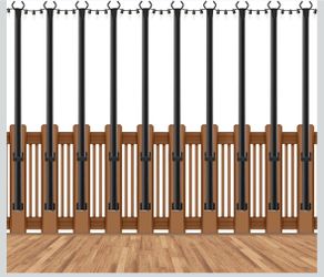 New Open Box 10 Pack String Light Poles for Deck, 5 Ft String Light Poles for Outside wFixing Clips