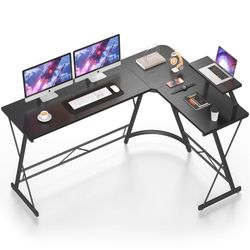 63” L-Shaped Gaming Desk Corner Computer Workstation Black