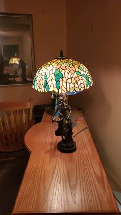 #13 Tiffany Style Lamp flower maiden.