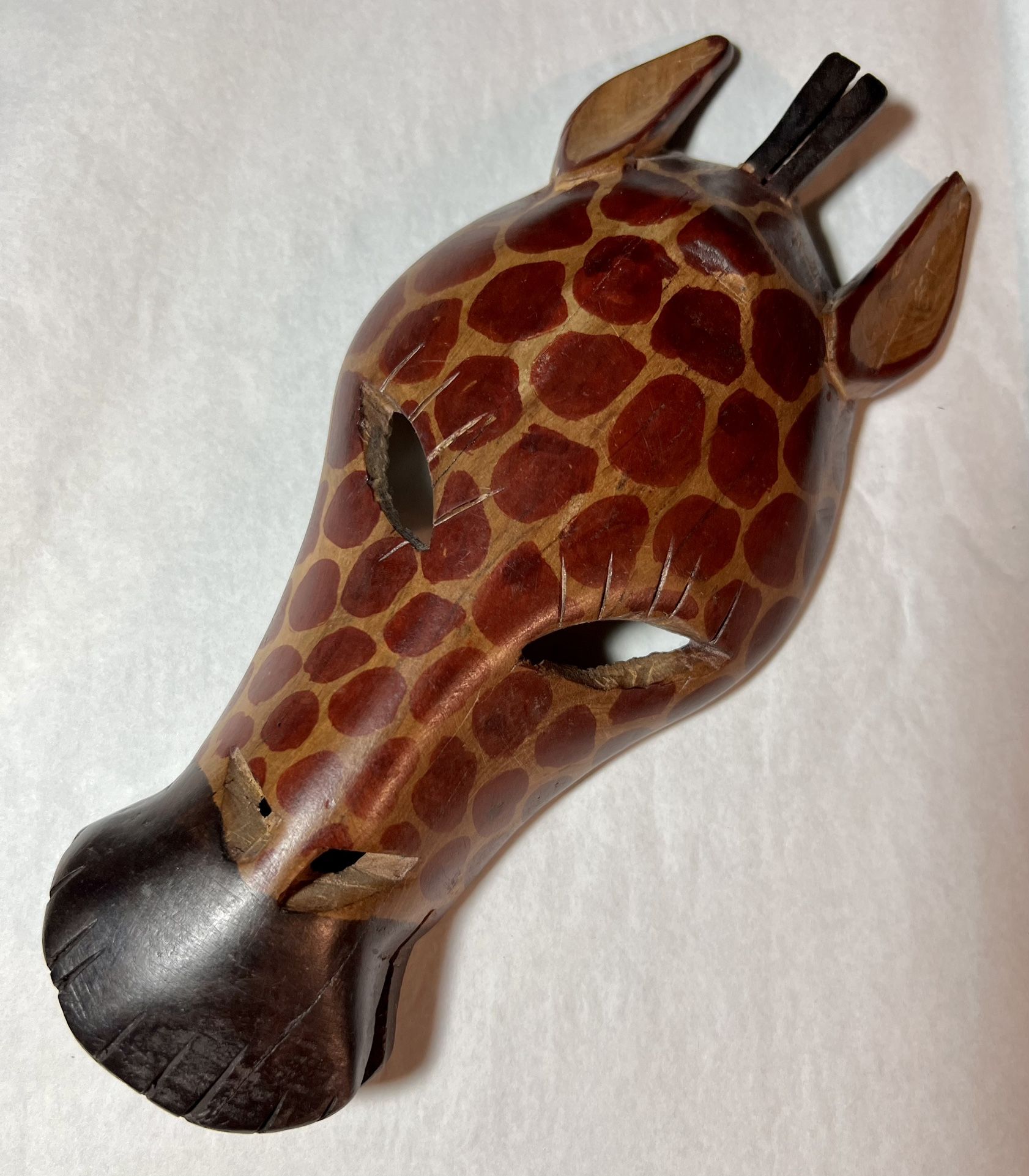 Kenya African Safari Giraffe Mask Wall Hanging Decor