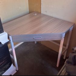 Grey and white desk