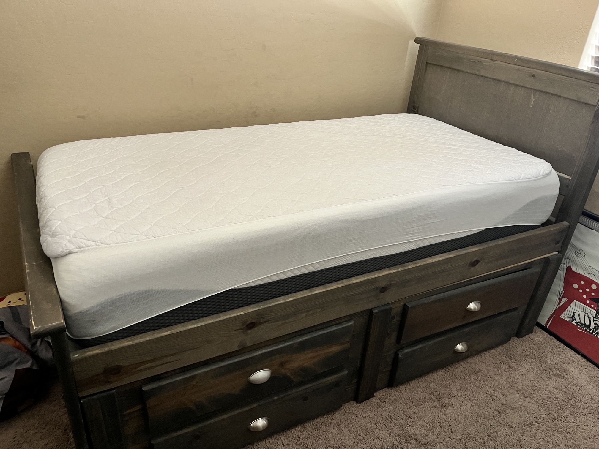 Kids Twin Bedframe and Desk