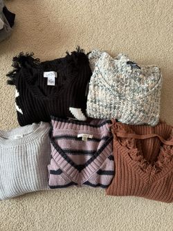 mix brands of sweaters women’s size medium & small