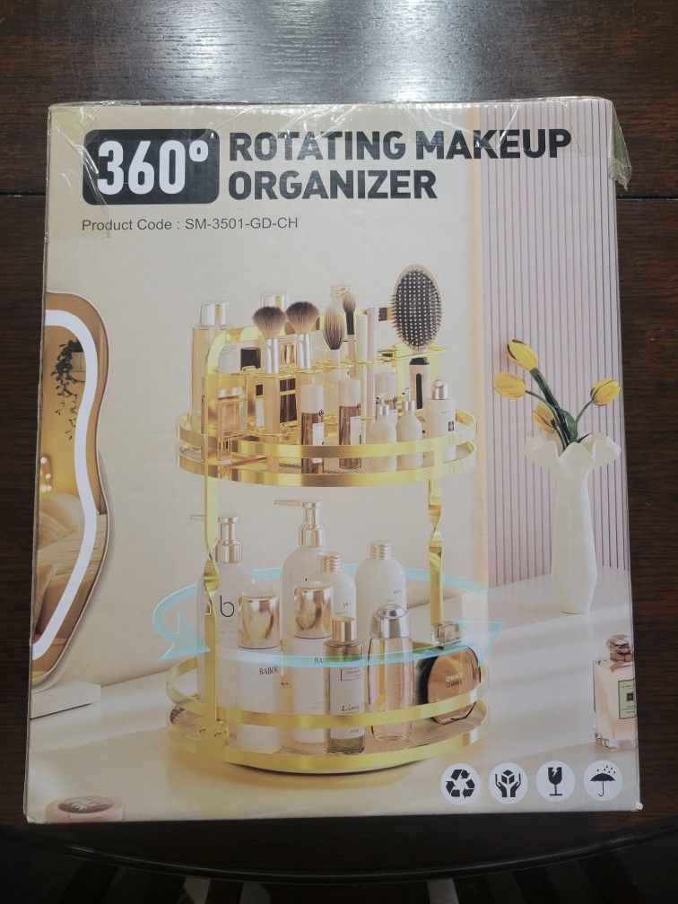 360° Rotating Makeup Organizer