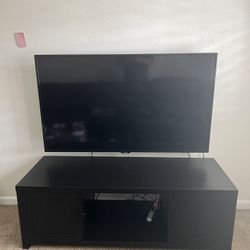 65” Samsung TV, TV Stand, Couch And Recliner