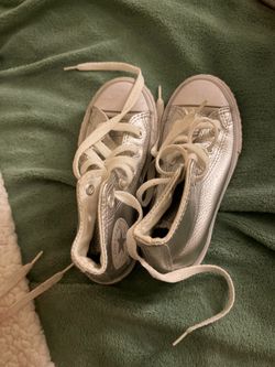 Silver Kids Converse