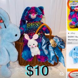 $10 For all Bunnies 🐰🐰🐰of Build a Bear Bunny 🐰Basket,tiny bunny and bunny Backpack 🎒