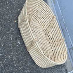 Vintage Large Moses Baby Bassinette Carrier Basketville Basket 