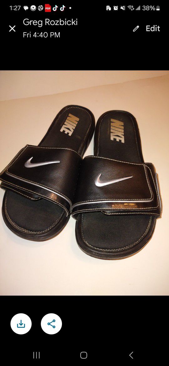 Nike Men's Slides Siides Size 12 EUC
