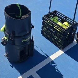 Nisplay Tennis Ball Machine  Racket Racquet Like Smaller Slinger Bag 