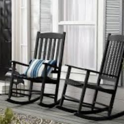 Brand-New Black Porch Rocking Chair