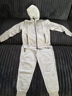 Grey Tech Fleece Tracksuit Set