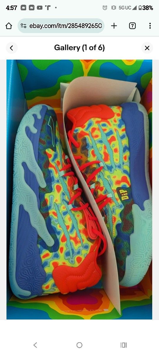 Lamelo Ball Gutter Cat Gang Size 10. Brand New In Box.