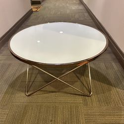 Frosted Glass Top Center Coffee Table