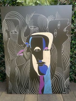 Abstract canvas decor art