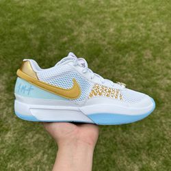 Nike Ja 1 Chinese New Year White Gold Basketball Shoes FV1290-100 Men’s Size 8