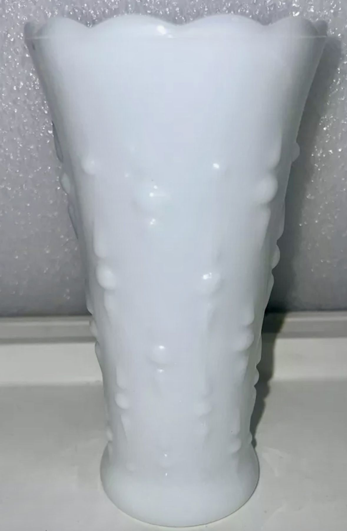 Vintage Milk Glass Vase 