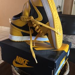 Yellow Air Jordans Size 4 In A Half
