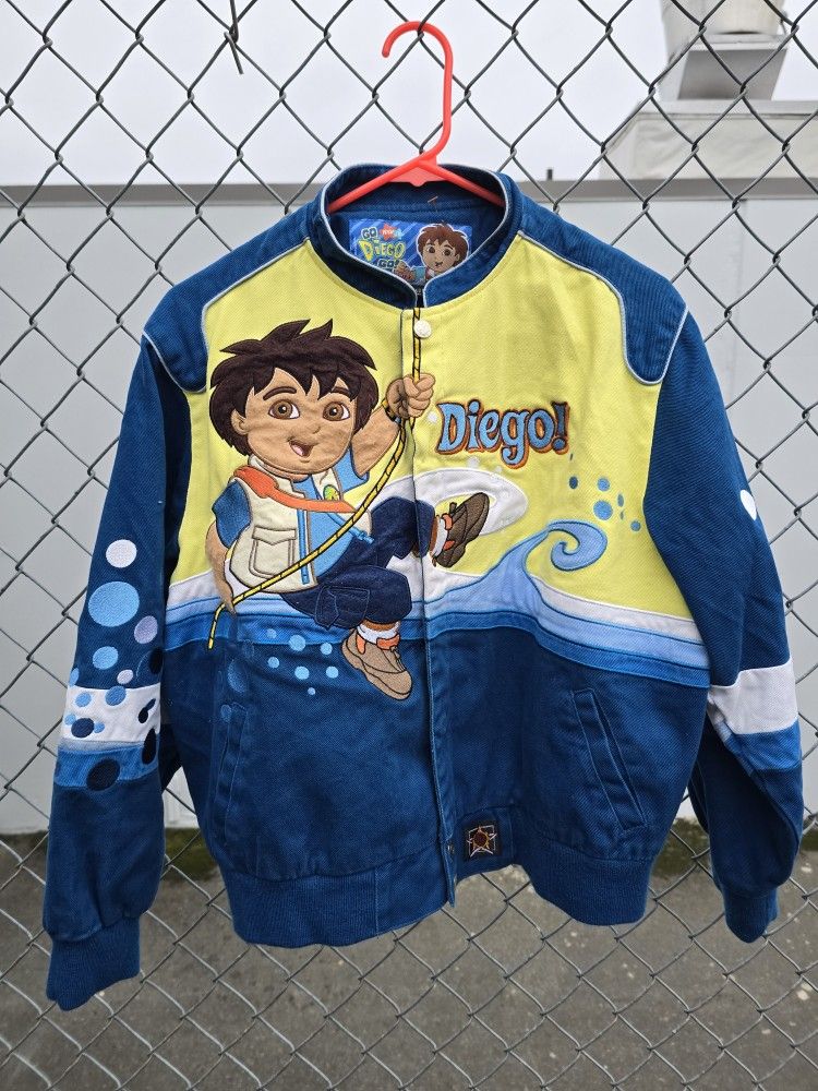 Vintage y2k Go Diego Go Nickelodeon JH Design Jacket Coat Size 13-14