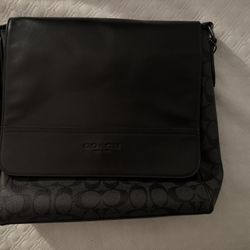 Coach Huston Map Bag, Charcoal/Black