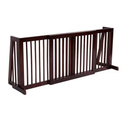 🍀 Folding Adjustable Free Standing 3 Panel Wood Fence🍀