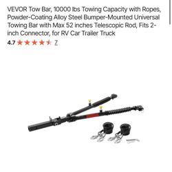 Tow Bar, 10000 lbs Towing Capacity