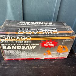 Chicago Electric Portable Variable Speed Band Saw  4-1/2” Capacity 47840 NEW