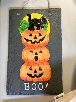 Halloween slate sign